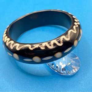 Chunky Ethnic Carved Bangle Bracelet